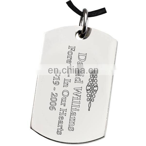 Custom dog tag keychains in stainless steel