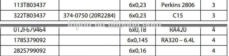 335S406554 nozzles 6x0,16x132 suit for 387-9427 (10R7225) C7/C9