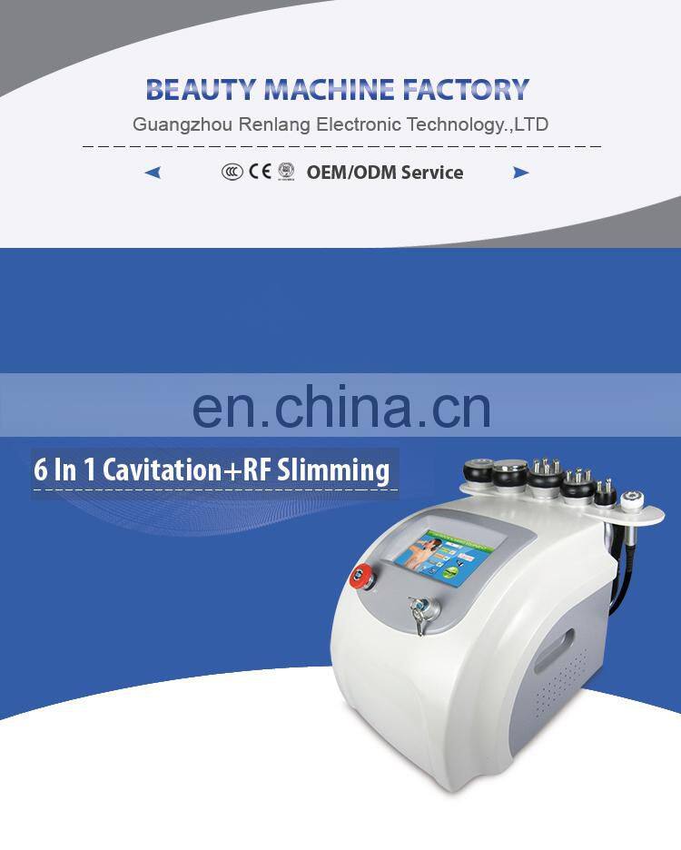 Portable 6 in 1 Vacuum RF Ultrasonic Cavitation Fat Removal Equipment