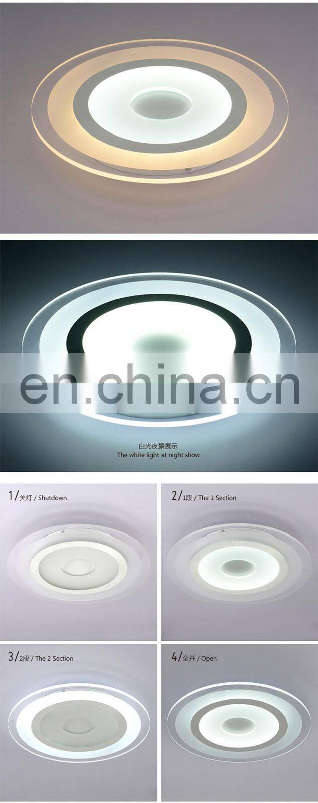 Creative 68W LED Round acrylic ceiling lighting for bedroom