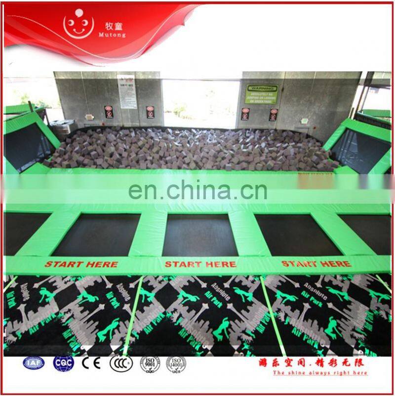 Hot Extreme Trapoline Safety Spring Loaded Cheap Indoor Trampoline Park