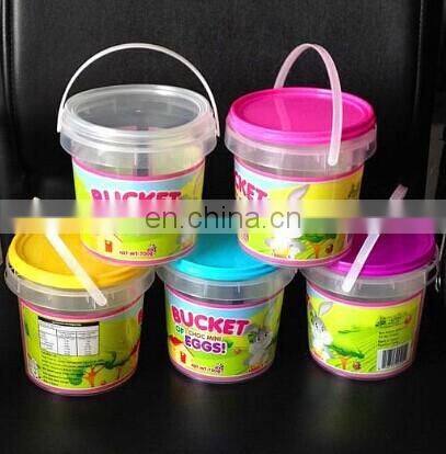 New arrival clear plastic bucket in food grade used for popcorn