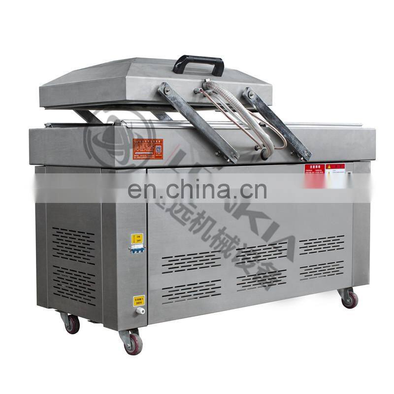 Double chamber vacuum packing machine for sea food / salted meat / dry fish / pork / beef / rice