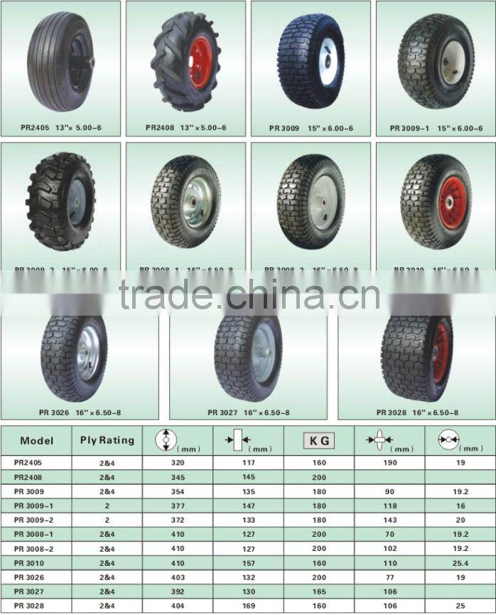 3.50-4 Amercian market Wheelbarrow Pneumatic rubber Wheel