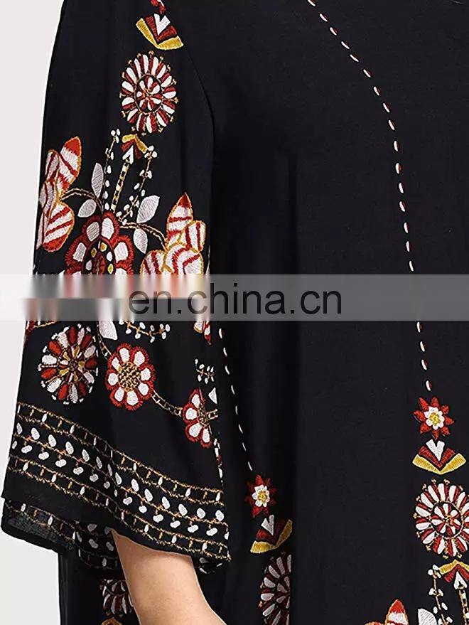plus size clothes women bohemian style print floral clothing beach casual dress