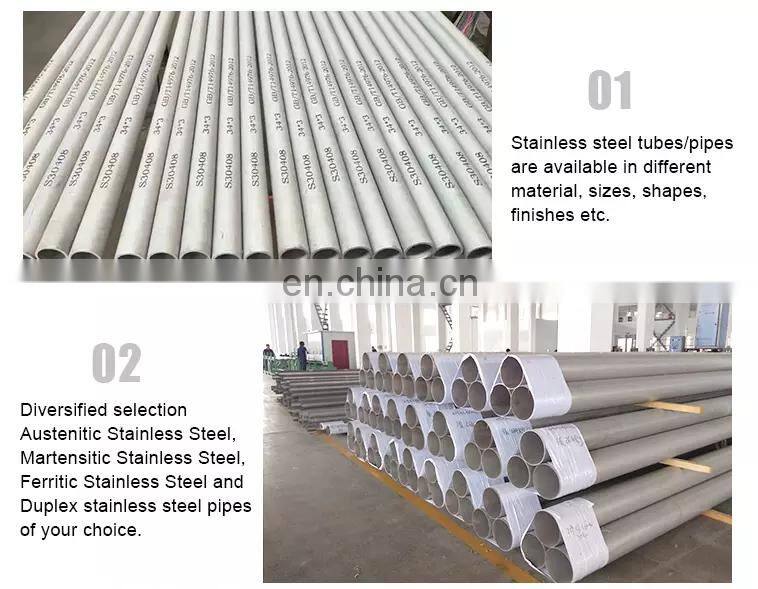 201 304 Stainless Steel SS 316 Round Welded Polished Seamless Pipe