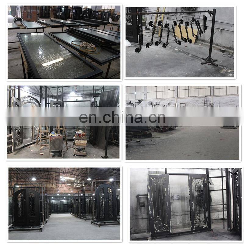 Various wrought iron main entrance double grills doors design