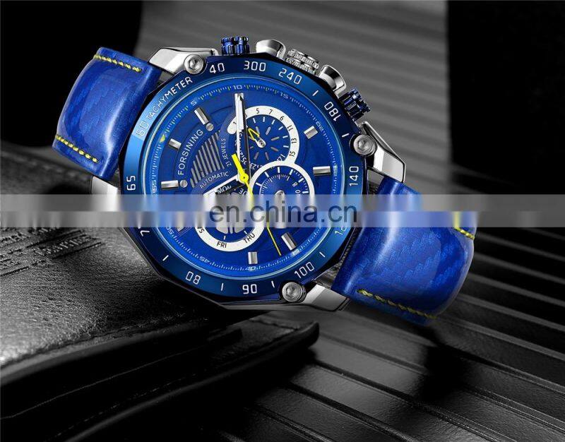 Forsining 6910 24 Hours Mechanical Men Watches Water Proof Luxury Automatic Chronograph Watch