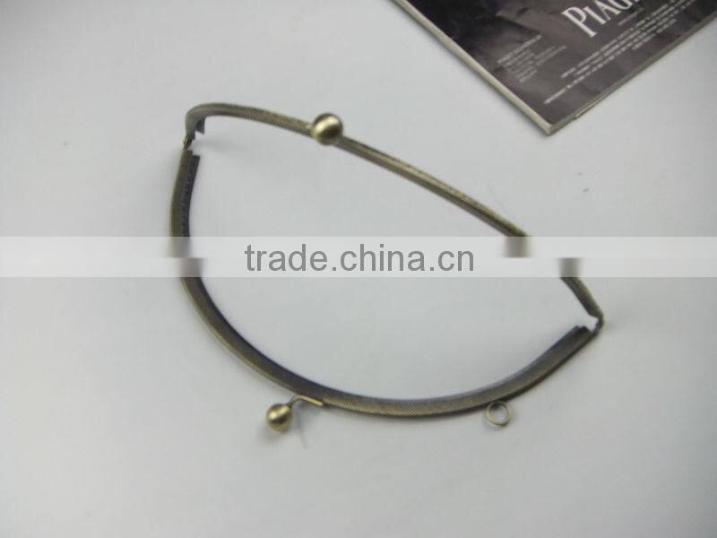 2014 NEW!Antique Brass DIY Metal Sewing Fashion Evening Bag Frame DIY Bag Accessories With Love Pattern