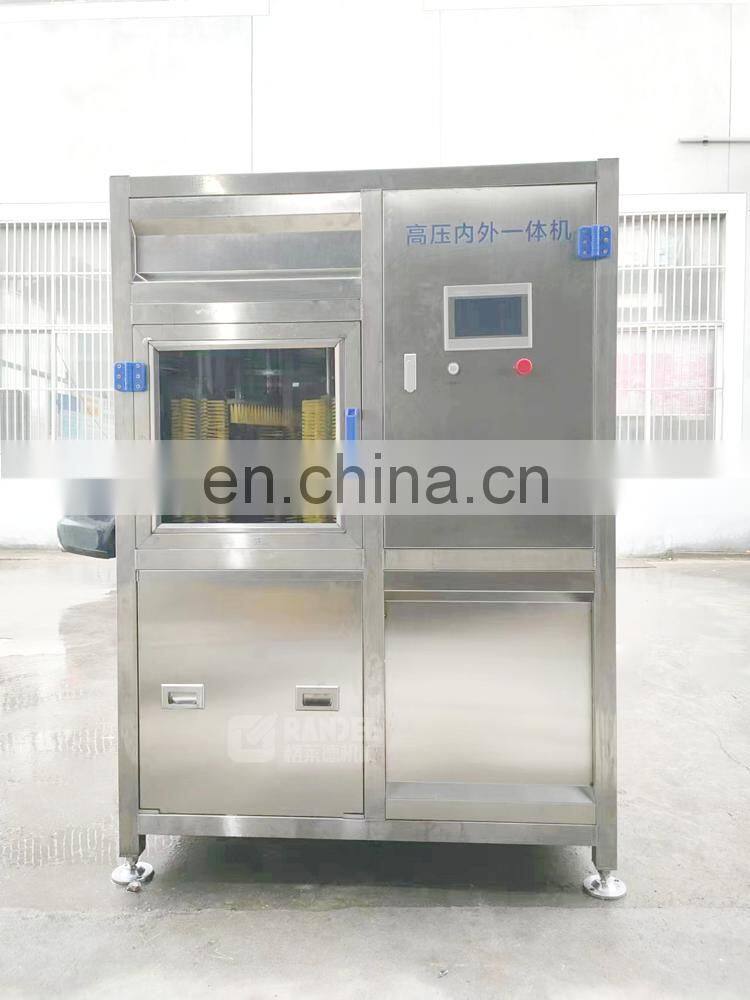 Best price automatic high pressure 5 gallon barrel bottle interior and exterior washing cleaning brushing machine