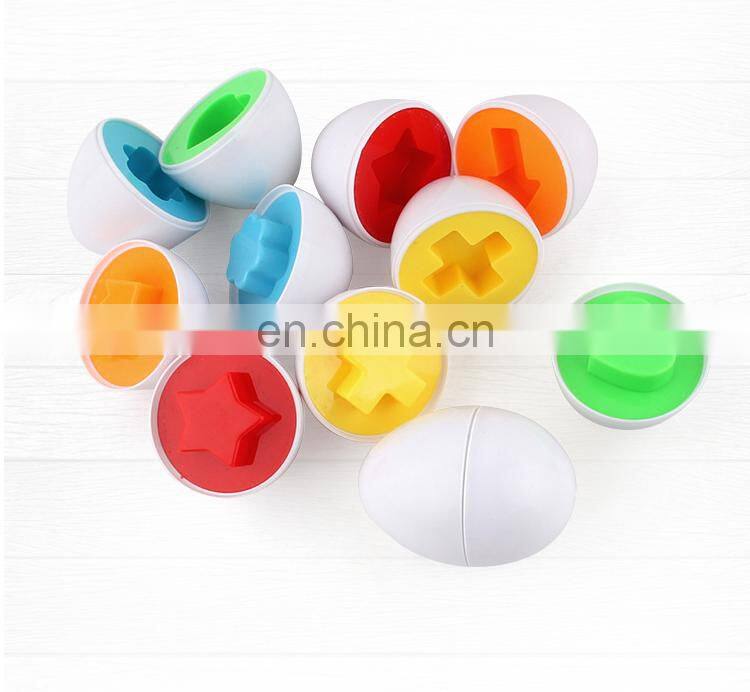 6PCS Montessori Learning Education Math Toys Smart Eggs 3D Puzzle Game Mixed Shape Popular Toys