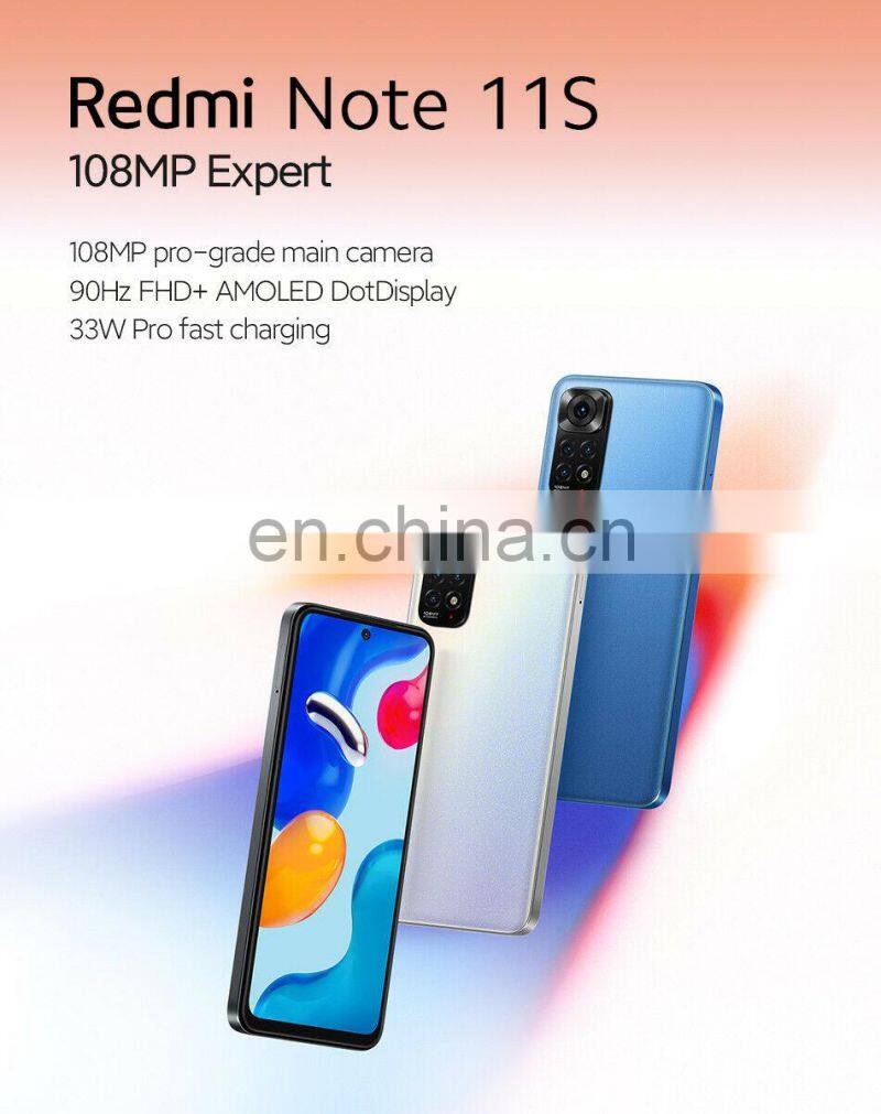 Global Version Xia omi Red mi Note 11S Smartphone 64GB 128GB Octa Core Helio G96 33W Fast Charging 108MP Quad Camera Note 11S