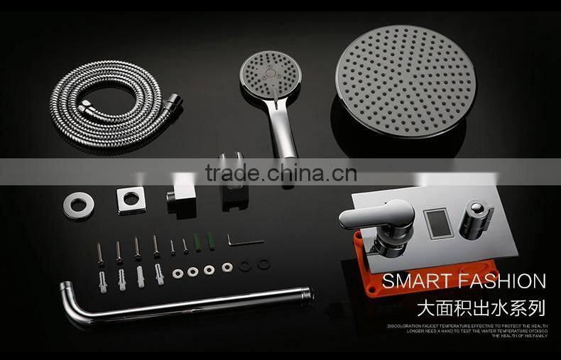 Digital Thermostatic Led Shower Set Shower head set with rainfall waterfall shower