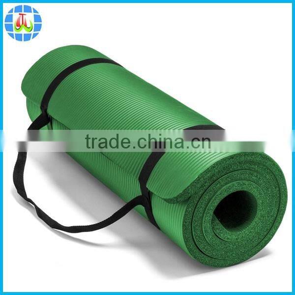 anti-slip moisture NBR fitness yoga mat with carry strap for gymnastic fitness