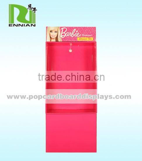 Fashion Design Pop Floor Display Stand With Hooks For Banlie