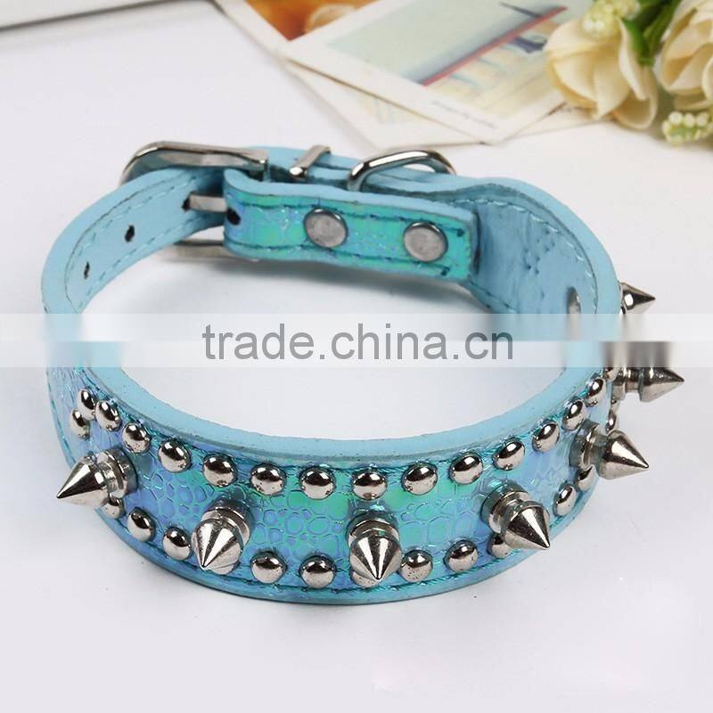 Factory direct creative new rivet collar premium pet supplies high quality leather dog collar