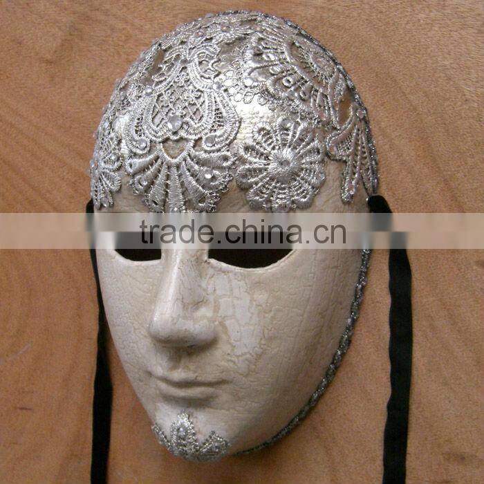 Madri Gras Silver Lace Paper Masks