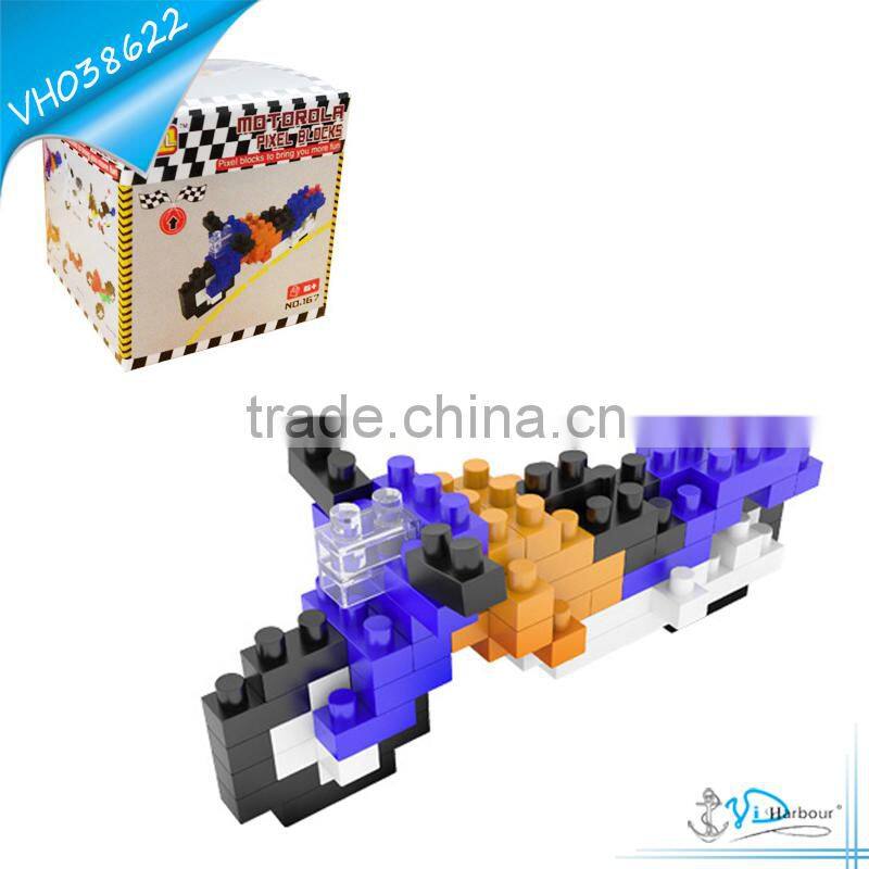 Plastic Small Education Building Blocks Toys Motorcycles
