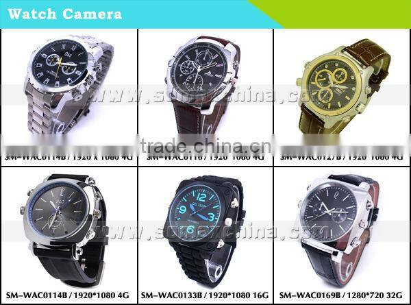 Waterproof Digital HD Stainless Steel Wrist Watch Camera