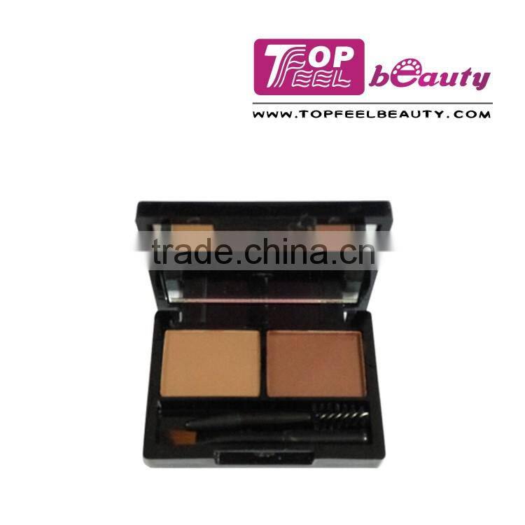 mini deisgn 2 color eyebrow powder palette with mirror