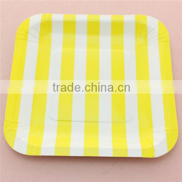 Wedding favors mix pattern 7 inch square paper plate for wedding