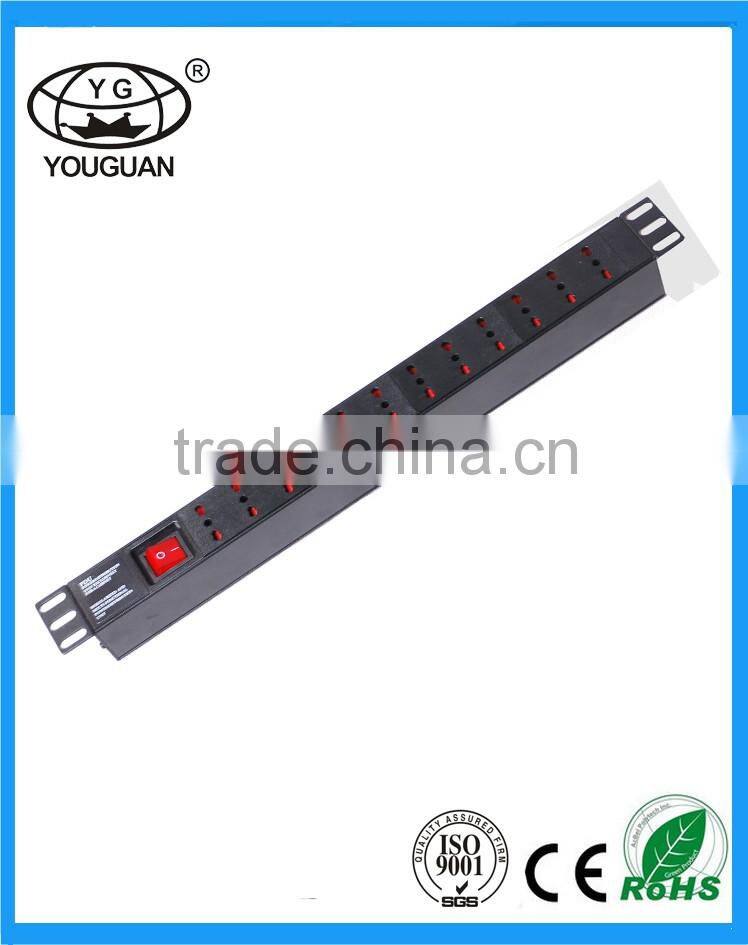 12 ways British type PDU Socket Power distribution unit for cabinet
