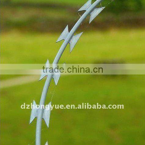 galvanized cross type razor barbed wire