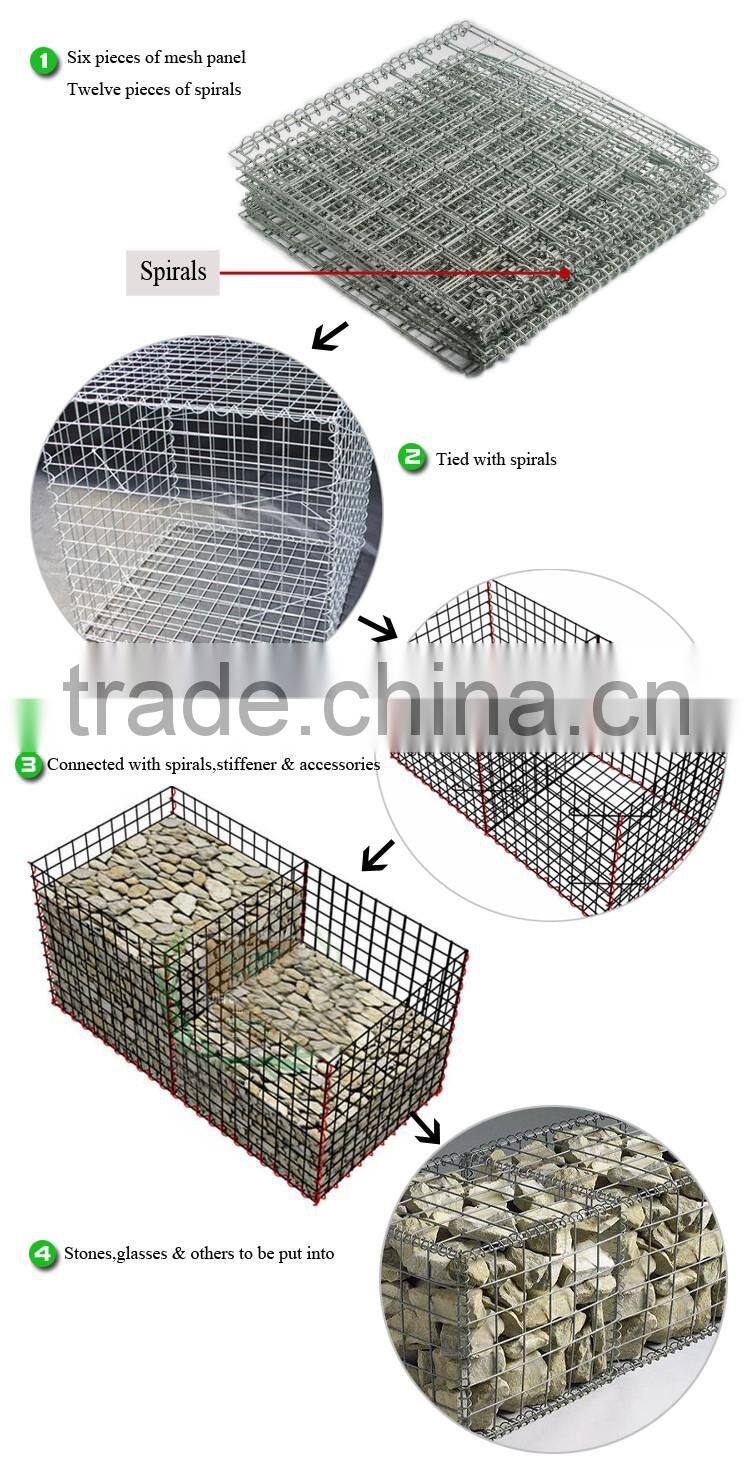 Hot Galvanized Gabion Basket / Welded Gabion Cages