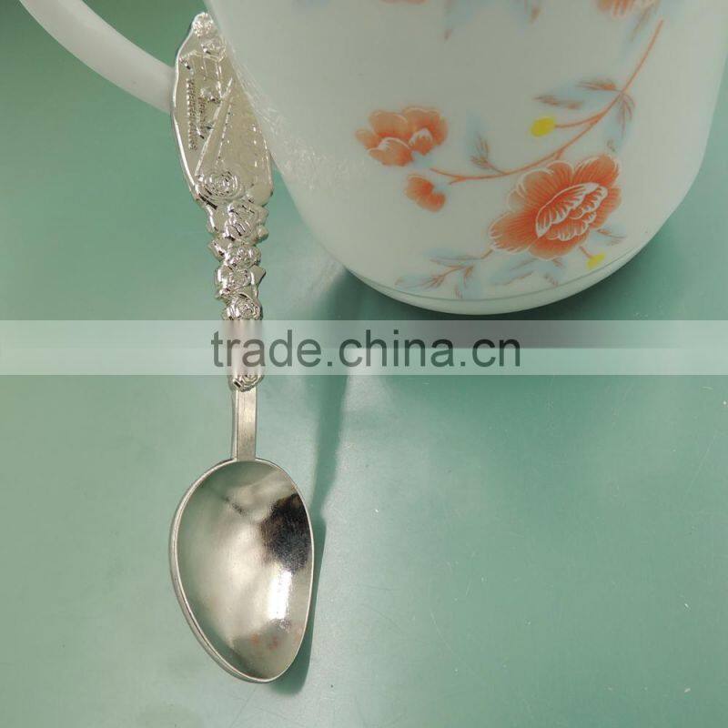 custom design metal silver spoon for souvenir