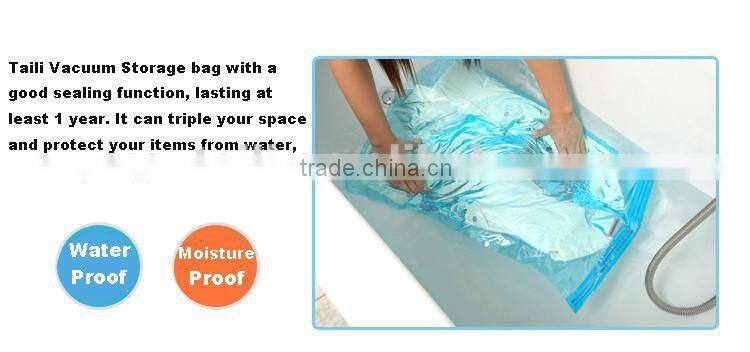vacuum storage bag with side zipper increased 20% space