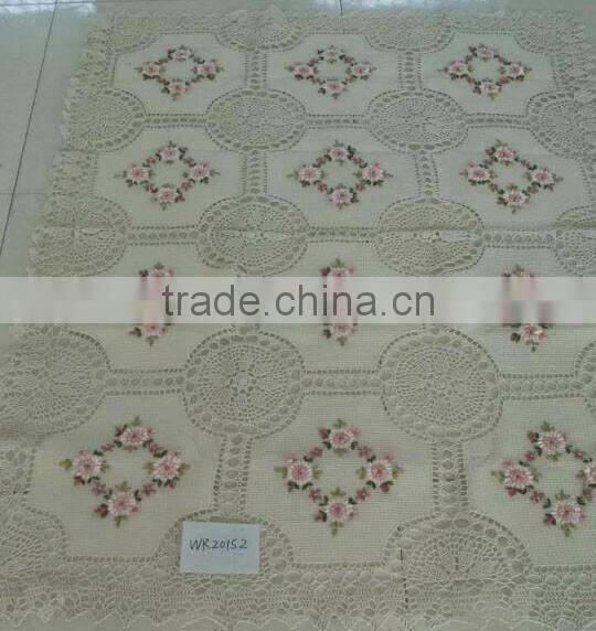 2016 New design Crochet oblong oval doily tablecloth