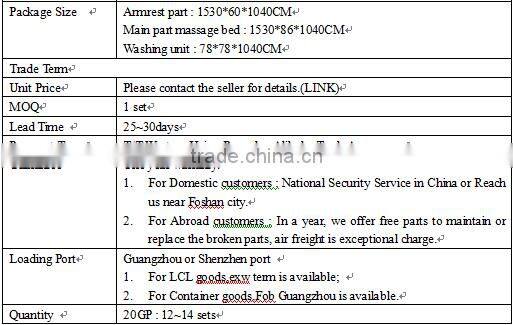 used lay down washing salon shampoo massage chair