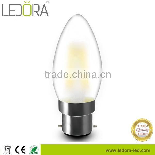 230V Sapphire Substrate 4W Dimmable Filament led bulb B22, LED Candle Bulb B22 B15