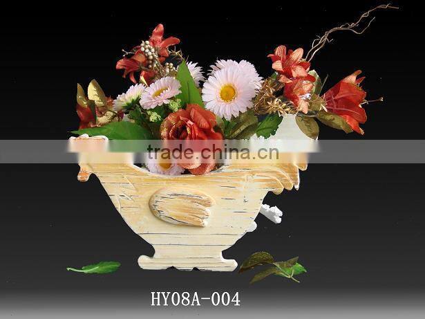 French cute cock shape wood garden pot