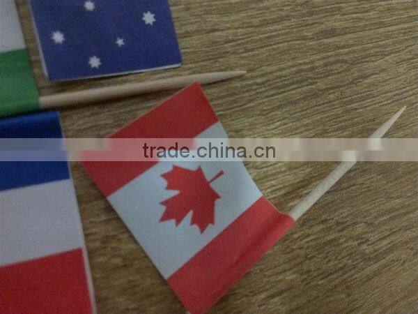 Mini toothpick paper flag