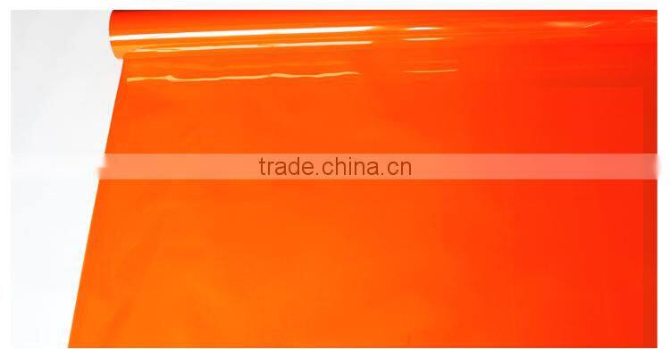 orange color self adhesive window film solid decorative window film