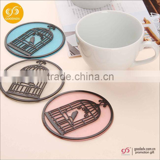 Alibaba China supplier customization eco-friendly soft PVC coasters/blank plastic coasters