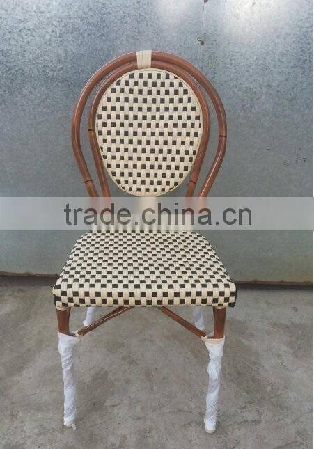 bamboo look french rattan bistro chair