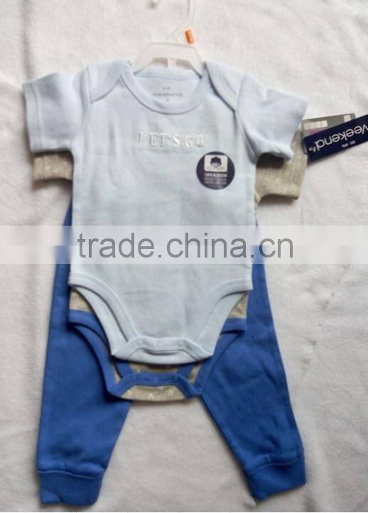 High quality 3pcs baby clothes sets infant clothes sets (in stock)