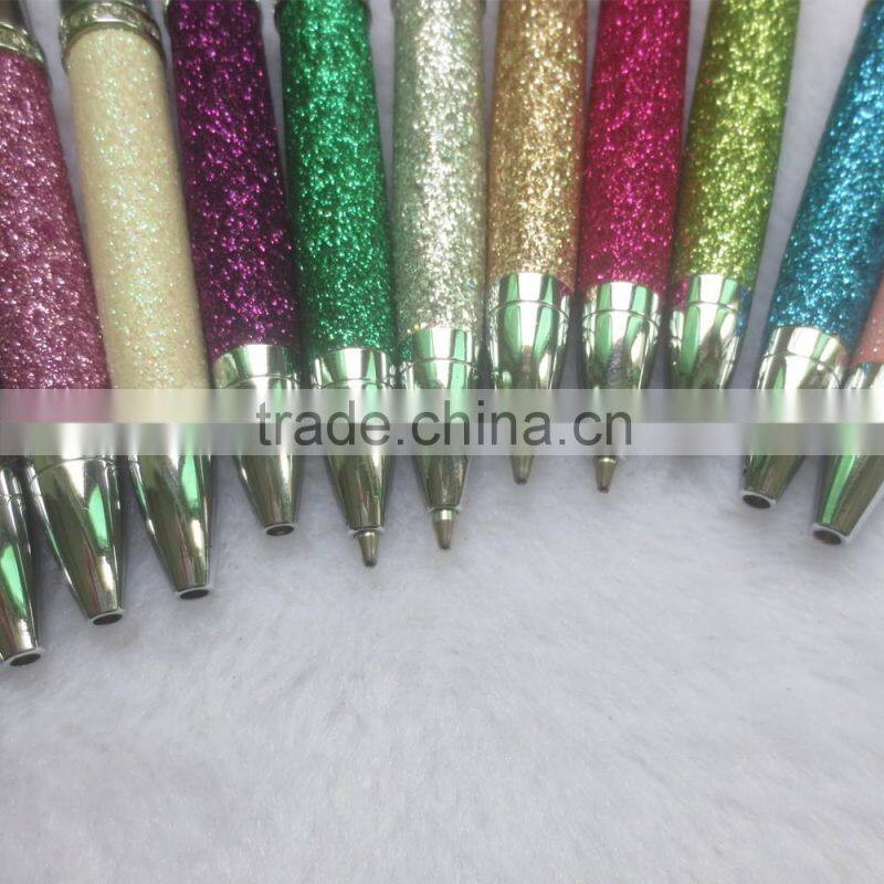 Advertising Diamond Crystal Ball Pen ,Glitter Leather Pen with Custom Logo Manufacture