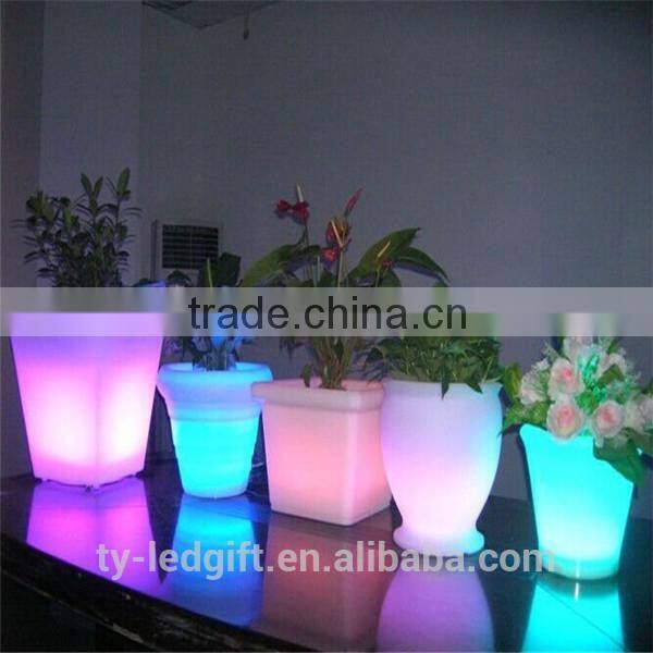 modern led flowerpot lighting plastic led flowerpot light outdoor