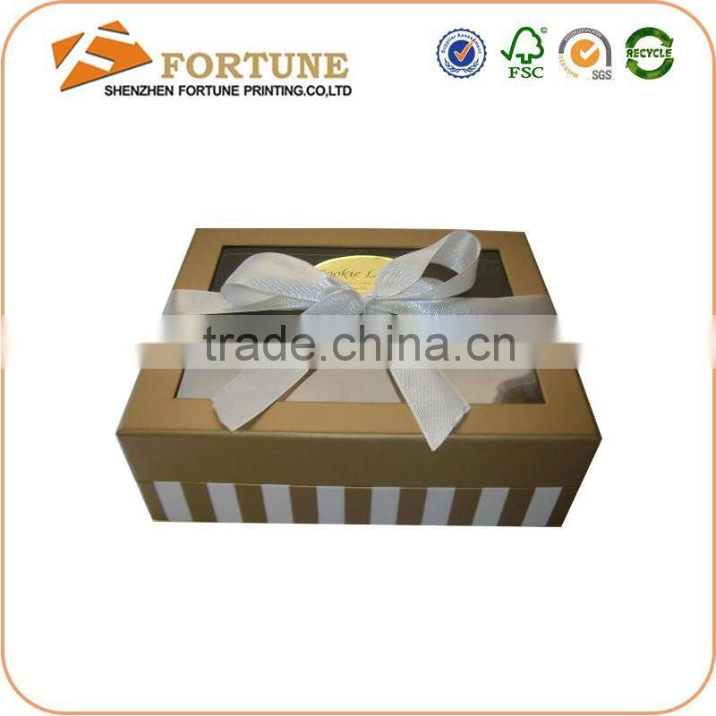 Custom Design Clear Packaging Box With Window, Packaging Box For Donuts