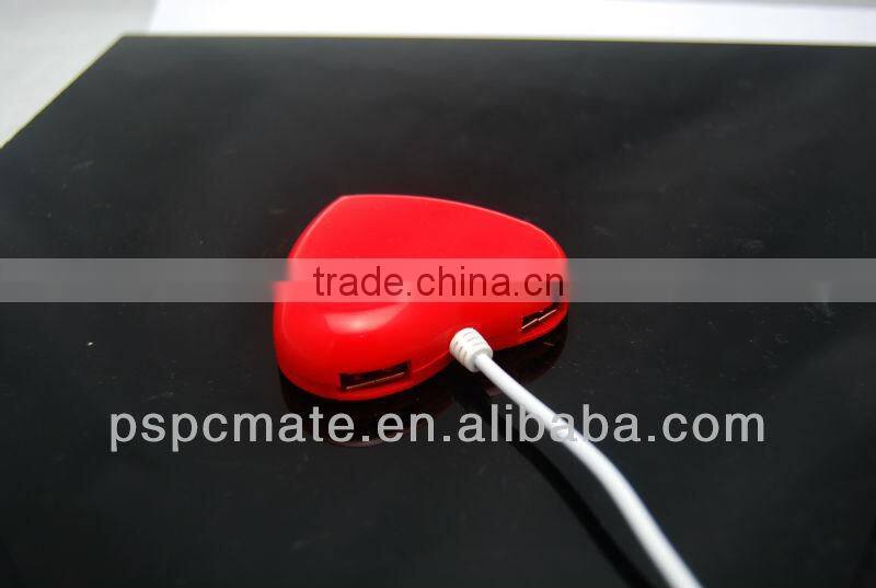 heart shaped usb hub/promotional usb hub