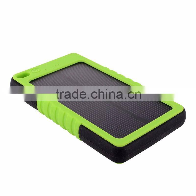 8000mAh Active Waterproof Solar Portable Power Bank Charger