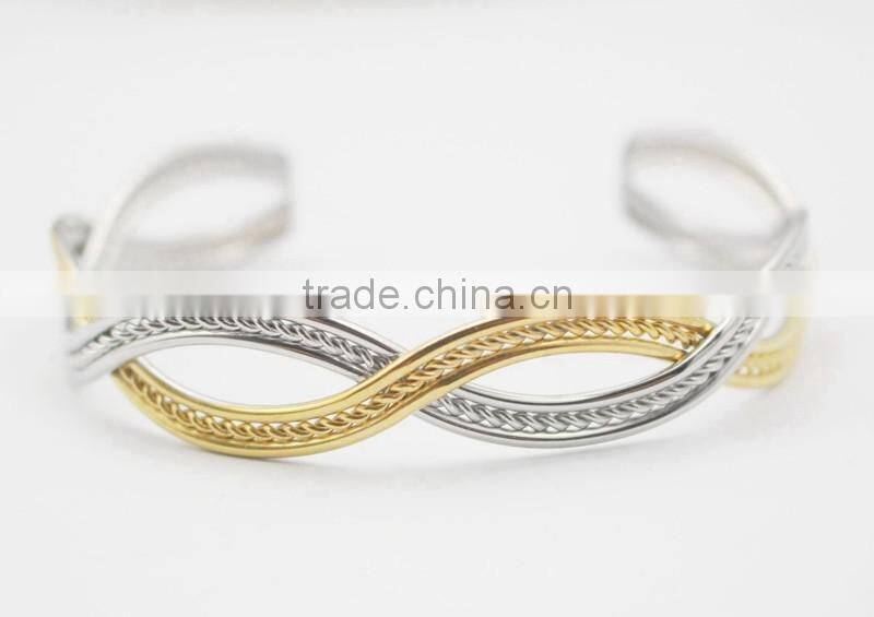 Charm Wave Braided Design Gold Jewellery From Dubai Cuff Bracelets Jewelry