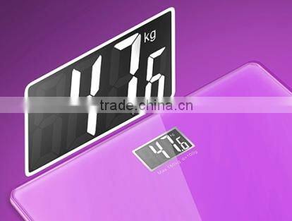 Auto on digital measures weight body scale with slik printing platform electronic weighing