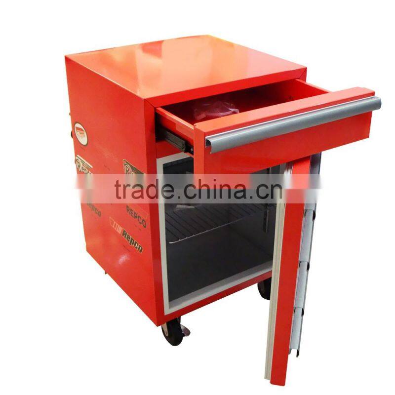 JGA Retro Style 1 Drawer 50L Mini Toolbox Refrigerator , Safe Fridge With 4 Wheels Visual Refrigerator