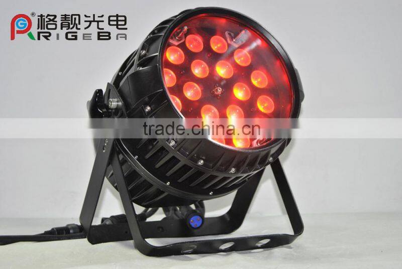 High Power LED 18x10w 4IN1 RGBW high lumen led par Zoom