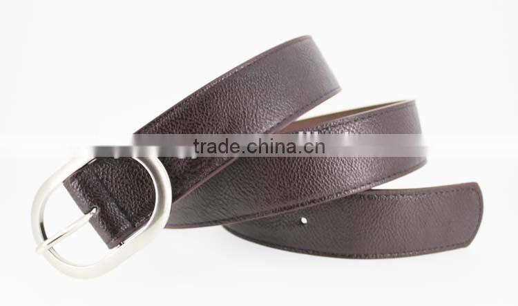 2015 fashion PU brown leather belt with high quality alloy buckles in Yiwu