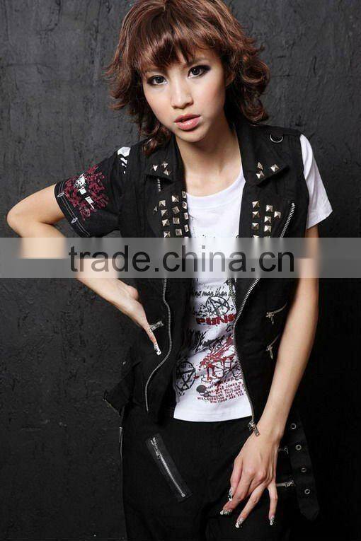 Punk Rock Inspired Studded Punk Embellished Vest 71135